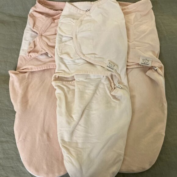 KeaBabies 3 Set Bundle Velcro Swaddles Sleep Sacks Pink (Baby, 0-3M) - Picture 3 of 4